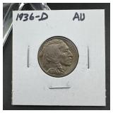 1936-D Buffalo Nickel