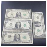 (4) 1963-B $1 Joseph W. Barr Notes