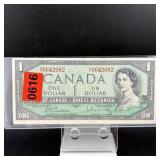 1954 $1.00 Canada Note Hi Grade