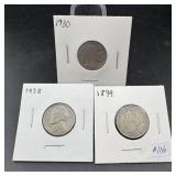 1899, 1930 & 1938 Nickel Lot