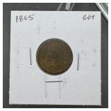 1865 Indian Head Cent Penny