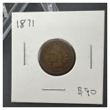 1871 Indian Head Cent Penny