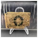 1863 5c Fractional Currency #1232 Second Issue - W