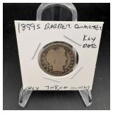 1899-s  Barber Silver Quarter, Key Date