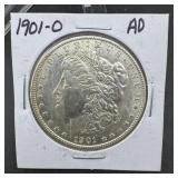 1901-O Morgan Silver Dollar AU