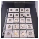 20 Coin Page Buffalo Nickels; Higher Grade