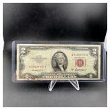 1953A Red Seal $2 in holder #A54809731A