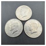 (3) 1776-1976-D Kennedy Bicentenial Half Dollars