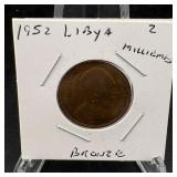 1952 Libya2 Milliemes Bronze
