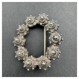 Vintage Sterling Silver Brooch; Marked 925; 7.3 Gr