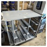 Metal Merchandising Cart With 6 Shelves On Casters
