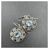 Sterling Silver Earrings; Marked 925; 4.1 Grams