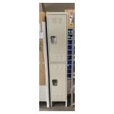 Two-door Upright Locker; Dent Top Left Rear; Appro