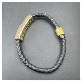 Leather Band Magnetic Clasp Bracelet