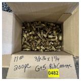 11 Lb 3/8-16 X 1.25 Grade 5 Ribbed Carriage Bolts;