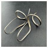 Sterling Silver Swirl Earrings; Marked 925; 6.9 Gr