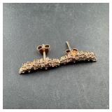 Sterling Silver Cz Earrings; Marked 925; 7.5 Grams