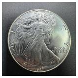1987 American Silver Eagle; .999 Fine Silver; One