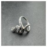 Felicia Design Sterling Silver Snake Ring; Size 9