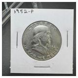 1952 Franklin Silver Half Dollar, Higher Grade