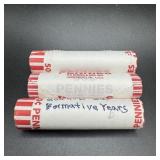 (3) Rolls 2009 Lincoln Cents - Early Years, Profes