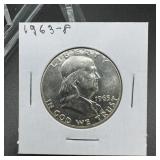 1963 Franklin Silver Half Dollar, Higher Grade