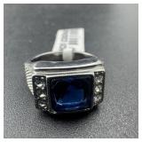 Blue Sapphire Colored Stone Ring; Size 8