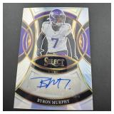Byron Murphy Autographed Silver Select Football Ca