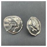 Sterling Silver Earrings; Marked 925; 7.5 Grams