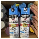 Quantity (6) Rust-oleum Maui Blue Gloss Spray Pain