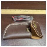 MHS Cutlery Damascus Steel Folding Knife  with She