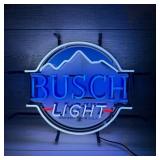 Busch Light Beer Real Glass Neon Lighted Sign, Wor