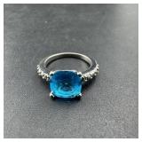 Blue Stone Ring; Size 8 3/4