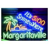 It's 5:00 Somewhere Real Glass Neon Lighted Sign,