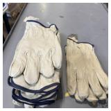 (6 Pair) Leather Work Gloves (large); Six Pairs Le