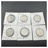 (6) Collectible Susan B Anthony Dollars