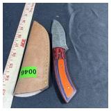 Lmk Custom Damascus Knife And Sheath