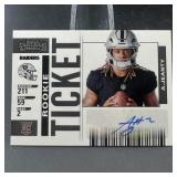 Ashton Jeanty Rookie Ticket Autograph Football Car
