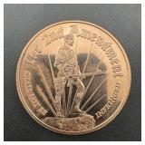 1 Oz. .999 Copper Round