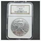 2000 American Silver Eagle Ngc Ms69