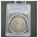 1921-d Morgan Silver Dollar Pcgs Ms63