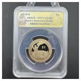 2015-s Native American Dollar Anacs Pr70 Dcam