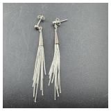 Sterling Silver Drop Earrings 925 2.3 Grams