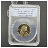 2005-s Sacagawea Dollar Anacs Pr70 Dcam