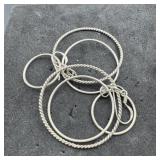 Sterling Silver Hoop Earrings 925 4.8 Grams