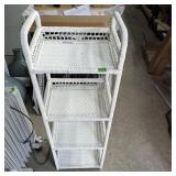 White Wicker 3-tier Shelf Unit