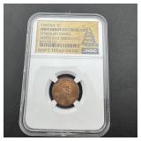Lincoln Cent Mint Error Ngc Struck Off Center