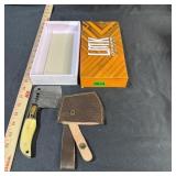 Lmk Small Damascus Hatchet With Sheath (wood Handl