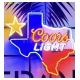 Coors Light Texas Lone Star Beer Neon Sign