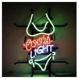 Coors Light Green Bikini Beer Neon Sign